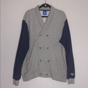Vintage Adidas Preppy Men’s Shawl Collar Academia Cardigan sweater XL